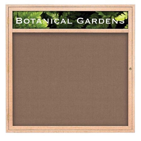United Visual Products Triple Door Enclosed Radius EZ Tack Board, 72"x36", Gold/Grey UV7005EZ-GREY-GOLD